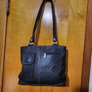 Black Leather Tote Bag